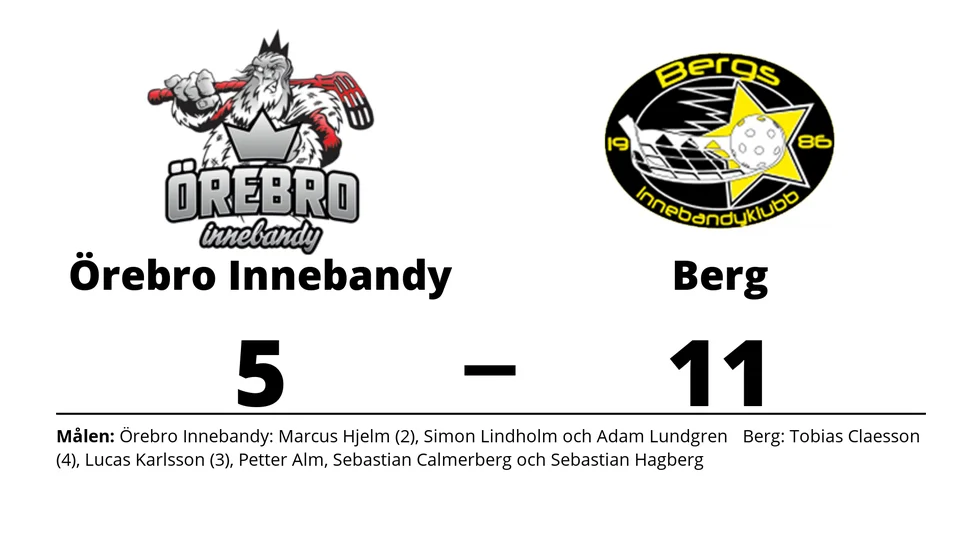 IBF Örebro förlorade mot Bergs IK