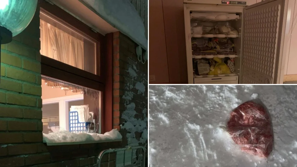 Tjuvarna slog till mot äldreboendet i Boliden, men nu sitter de två männen häktade. Först krossad ruta, sedan stöld ur frysen – och under flykten tappade de en påse med köttfärs. ”Jag har väntat på er”, sa 58-åringen när polisen hittade honom.