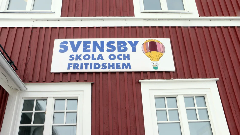 Svensby skola och fritids stängde på grund av vattenavbrott.(Arkivbild)