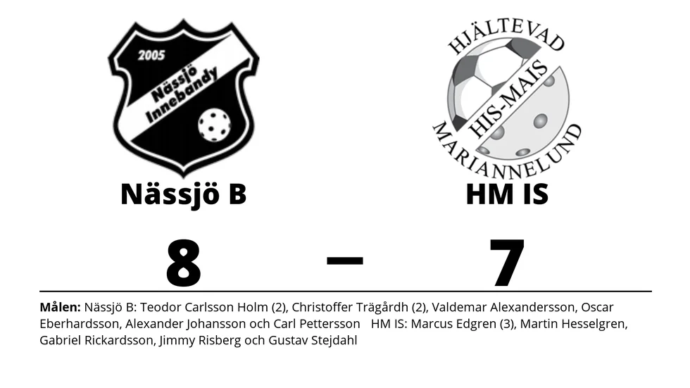 Nässjö IBF B vann mot Hjältevad Mariannelunds IS