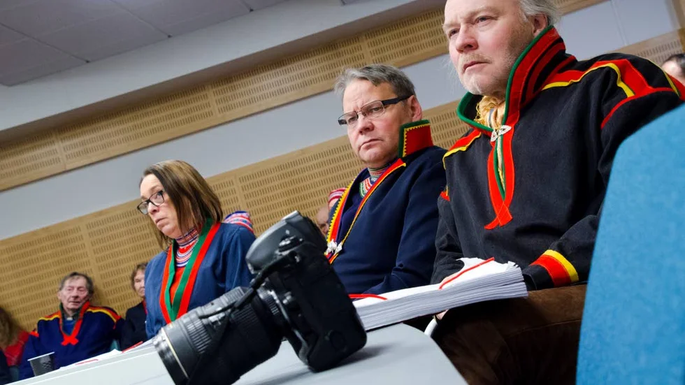 Jenny Wik-Karlsson, Jörgen Jonsson och Mats Berg under Girjasrättegången.