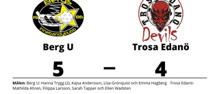 Berg U vann efter avgörande i tredje perioden