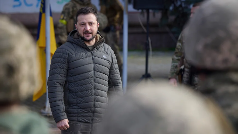 Ukrainas president Zelenskyj mildrar sin retorik efter robotexplosionen i Polen – men är säker på att missilen kom från Ryssland. Arkivbild.