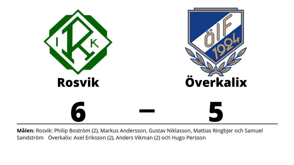 Rosvik IK vann mot Överkalix IF
