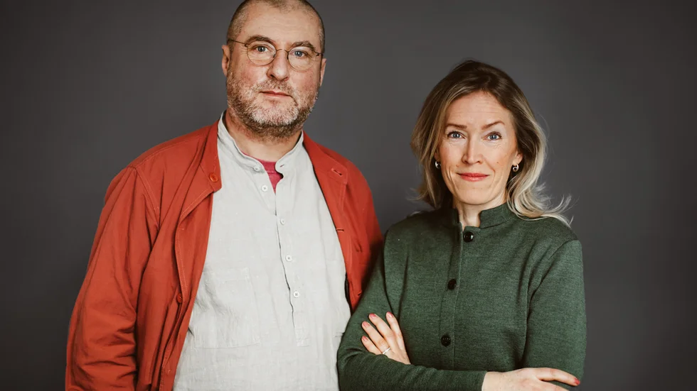 Per Kornhall och Frida Engman från Läromedelsförfattarna. 