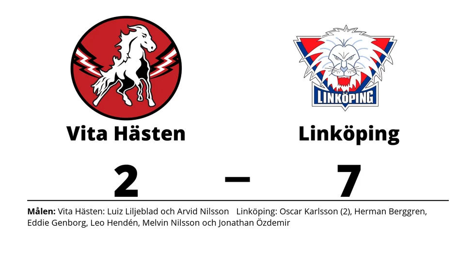 HC Vita Hästen förlorade mot Linköpings HC
