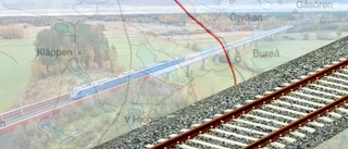 NY KARTA: Så ska Norrbotniabanan dras upp till Skellefteå – se detaljerade sträckan för 27 mil långa järnvägskorridoren