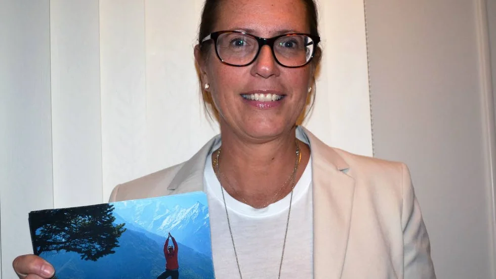 Maria Johansson visade bilder från sin resa till Himalaya på årsmötet.