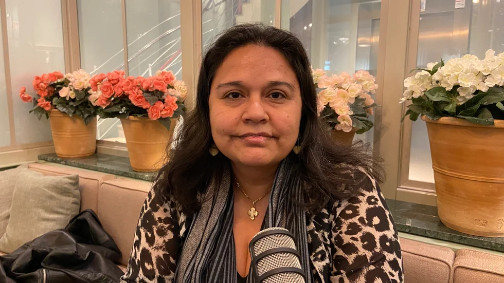 Affärslivspodden spelades in på Valvet i Eskilstuna där Maria Fischer har en coworking space.