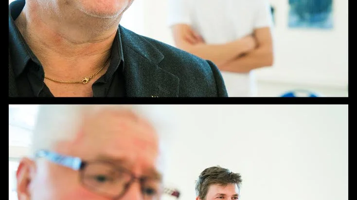 Ulf Jonsson och Joakim Karkea ställer ut norrsken på var sitt sätt.