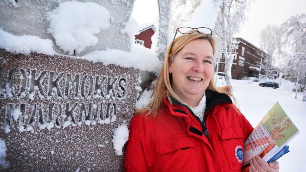 General. Birgitta Nilsson hoppas på lagom kallt så att marknaden lockar många besökare.