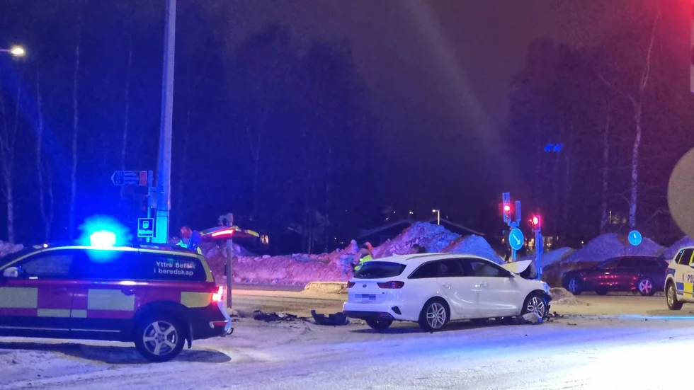 Krock i centrala Luleå