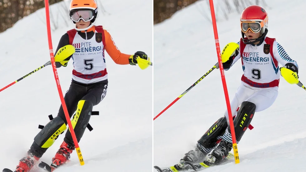 Piteå Alpinas Alva Sundberg och Josefine Nyberg vann varsin disciplin under helgens tävling nedför Vallsberget.
