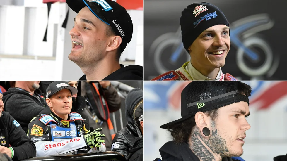 Bartosz Zmarzlik, Jacob Thorssell, Fredrik Lindgren och Tai Woffinden. Tre av de stora profilerna kör i Sverige i sommar, men Lindgren avstår. 