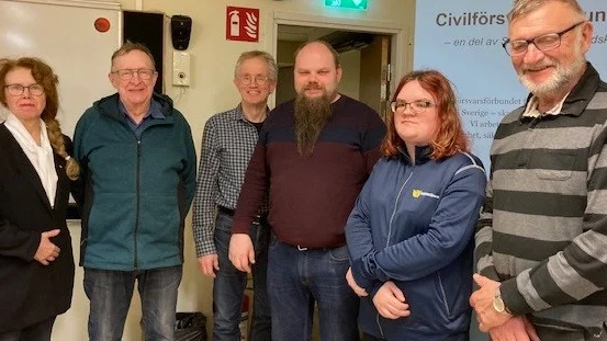 Förtroendevalda i Civilförsvarsföreningen i Piteå: Agnetha Eriksson, Jan Olov Viklund, Jan Karlsson, Magnus Johansson, Linnea Lindgren och Stig Sjölund.