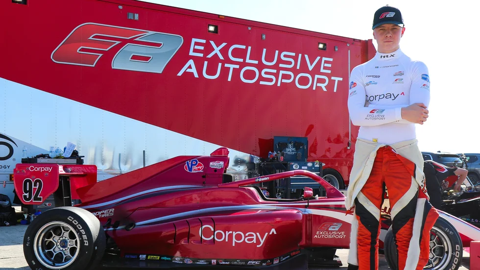Joel Granfors från Eskilstuna är redo för Indycarpremiären.