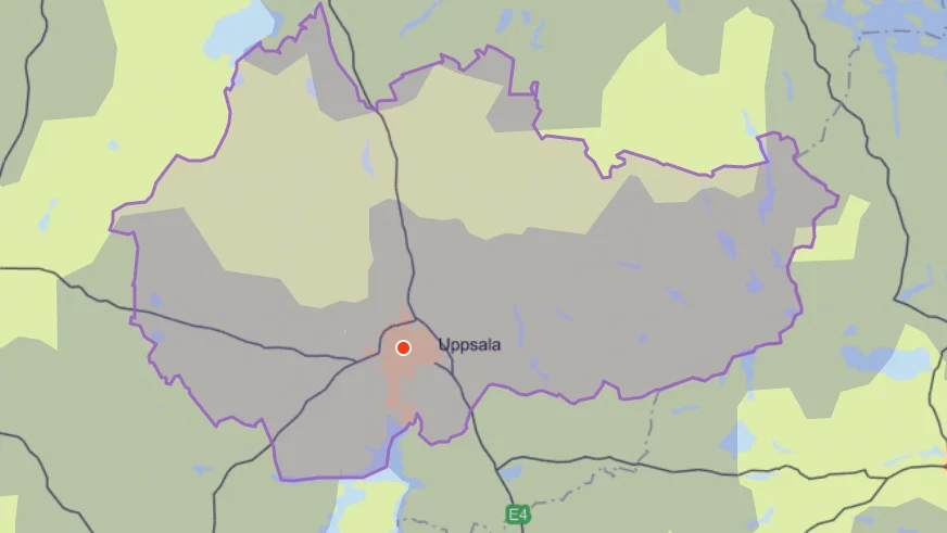 Strömavbrott i centrala Uppsala på onsdagen. Bilden är tagen från Vattenfalls hemsida. 