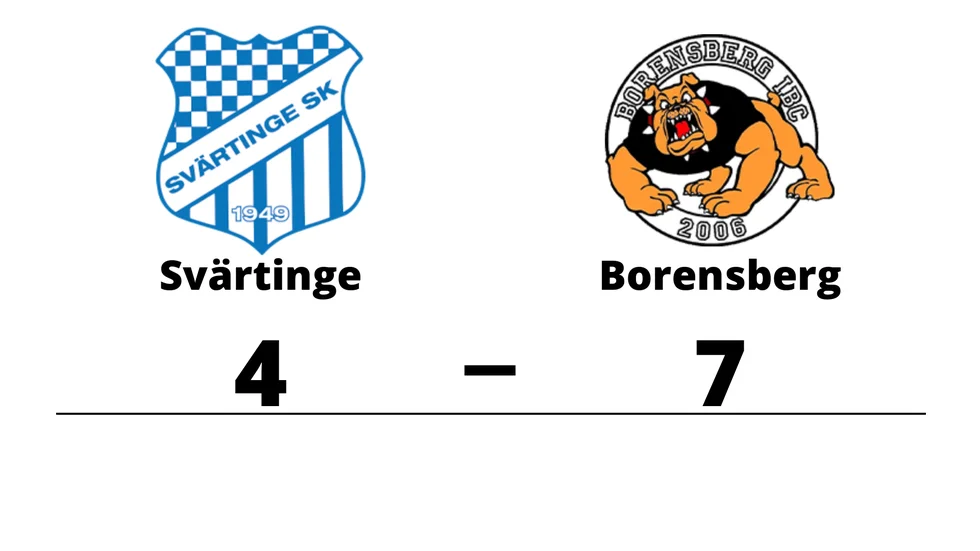 Svärtinge SK förlorade mot Borensberg IBC