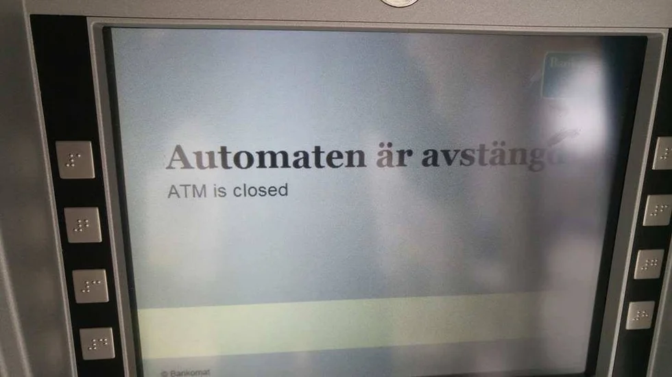 Swedbanks automat i Trosa.
