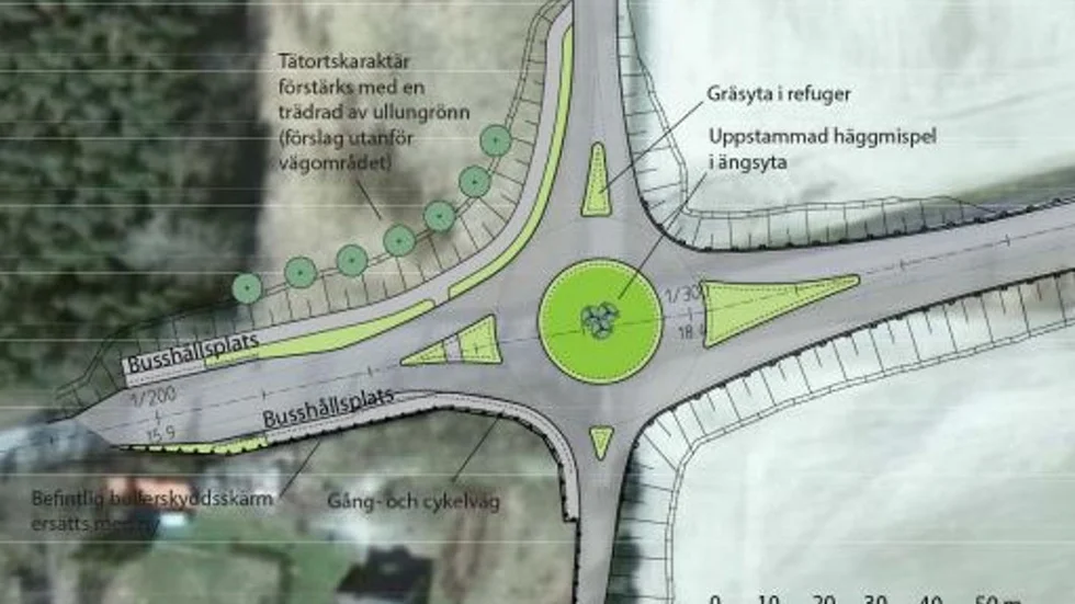 Så här kommer den nya rondellen se ut, inte långt från Gnesta.