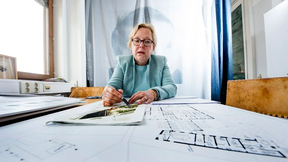 Karin Lindvall, museichef på Sörmlands museum, på veckans fredagslunch på Multeum.