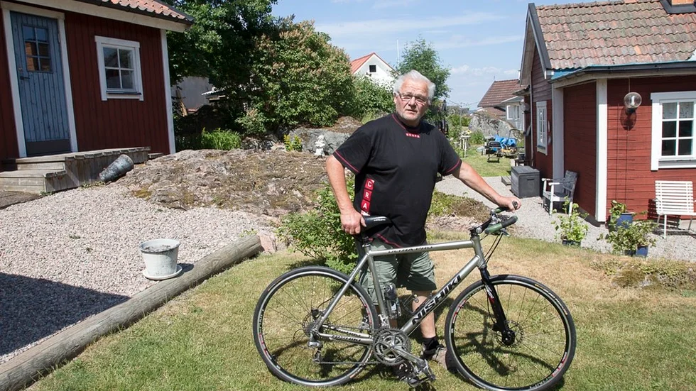 Den här 27-växlade cykeln ska ta Bo Persson runt Vättern för 50:e gången. "Men jag använder bara fyra-fem växlar, det är inte så mycket cykeln det handlar om utan den som sitter på den", säger den erfarne Bo Persson.