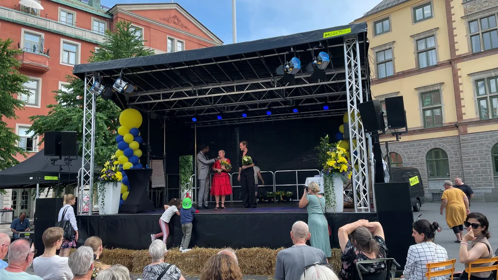 Vinnarna Magdalena Ulriksson Siminski och Tobias Bader av Just Dance, 2022.