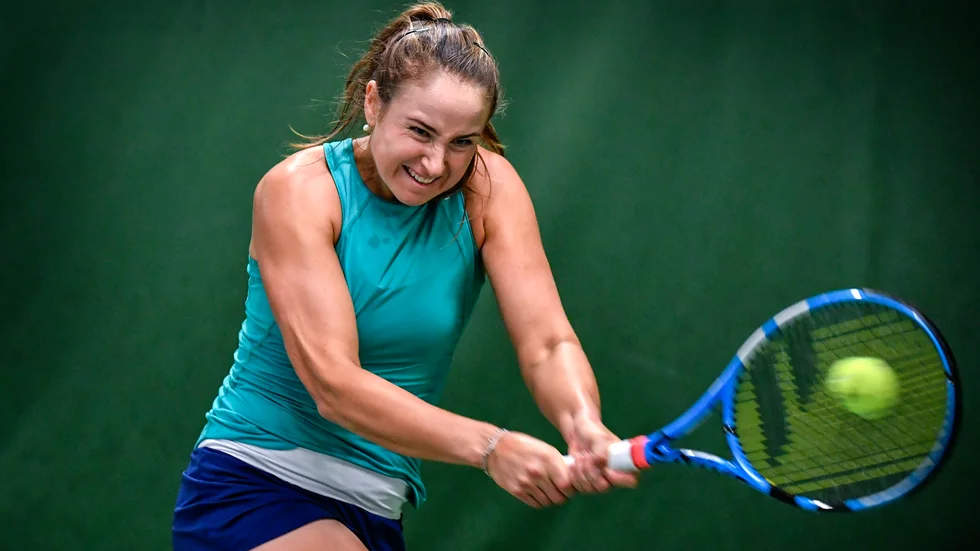 Rebecca Peterson åkte ut i första rundan av årets Wimbledon. Arkivbild.