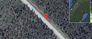 Stopp på väg 97 på grund av en singelolycka