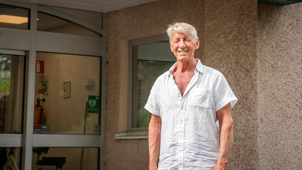 Thomas Dahlbom har klivit ut från Gotlandshems kontor för sista gången. ”När det var avtackning blev jag uppkallad på scenen. Då stod alla upp och applåderade och jag började gråta”, säger han.