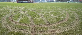 Rosvallaplan vandaliserad