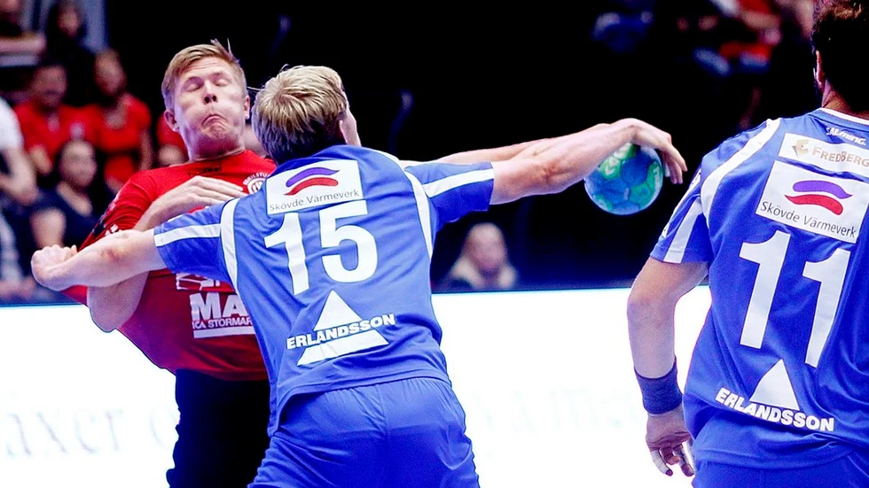 Markus Sjöbrink och hela Guif åkte på en propp i premiären mot Skövde. Mittsexan har dessutom varit lite krasslig inför bortamötet med Hammarby på fredagskvällen. Foto: Veronica Karlsson