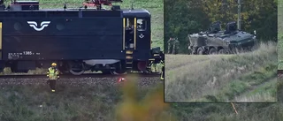 TV: Flera skadade efter krock mellan tåg och militärfordon