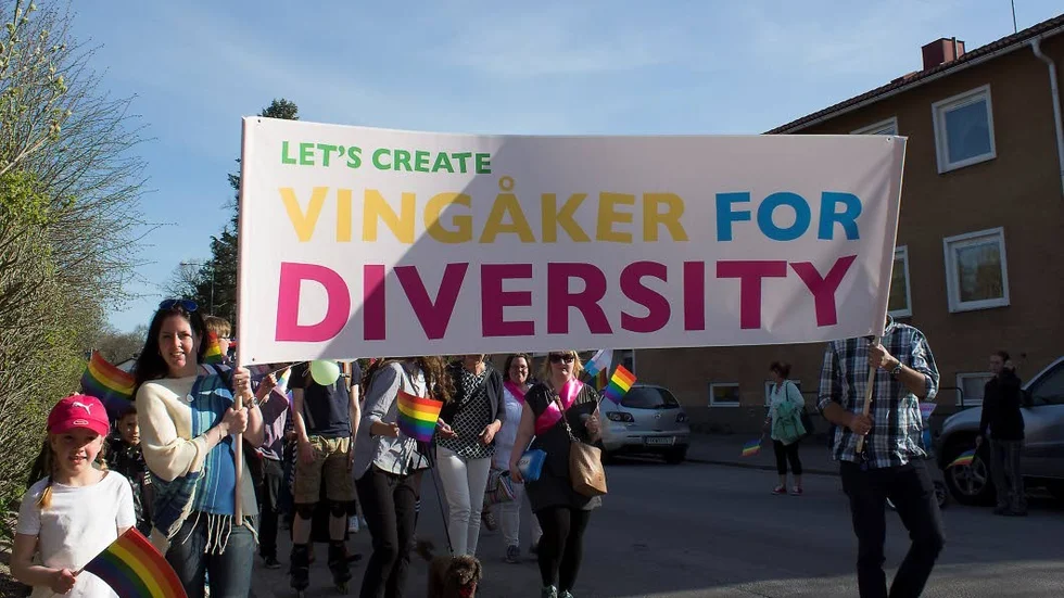 Deltagare med ett viktigt budskap.
