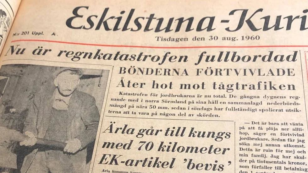 Dystert bland Sörmlands lantbrukare i slutet av augusti 1960.