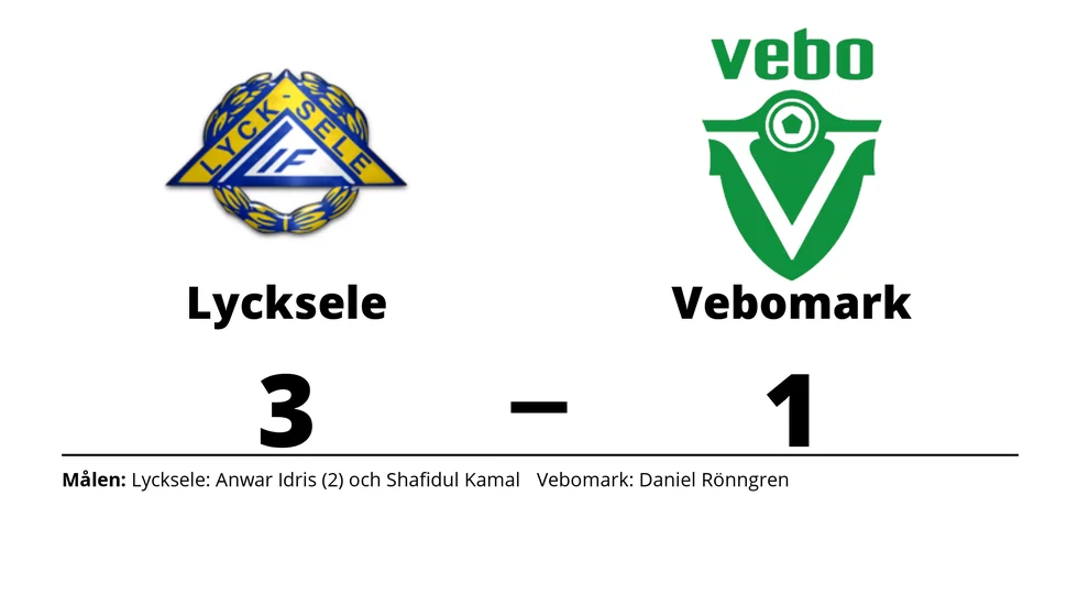Lycksele IF 2 vann mot Vebomarks IF