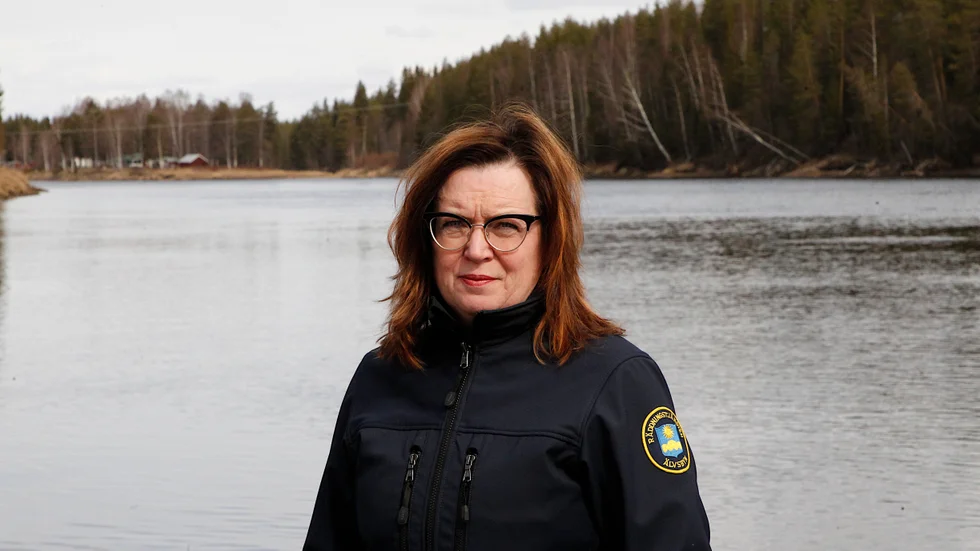 Margareta Lundberg säger att en fördel i Älvsbyn är att det i alla fall finns vatten att hämta i Piteälven.
