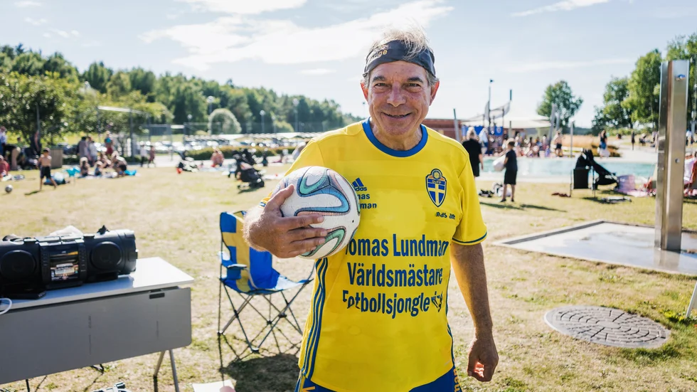 Tomas Lundman på Midgårdsbadet under onsdagen.