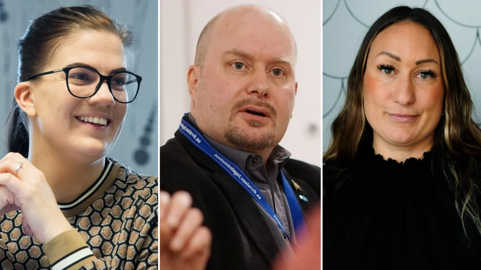 Elin Sjölander Landerdahl (M), Dan Larsen (SD) och Jenny Svensson (SVP). 