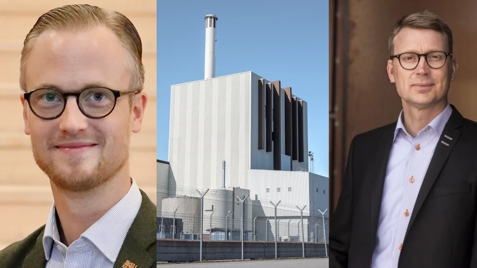 Moderaternas Andreas Löwenhöök vill tillåta att Skellefteå Kraft investerar i mer kärnkraft. Vd Joachim Nordin vill hellre satsa på förnybart.