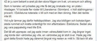 Niklas Frykman lämnar heltidspolitiken