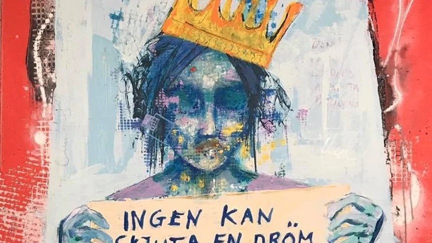 Linda och Tobias Eklund öppnar sitt Galleri Vårbacka i Vagnhärad. Här en målning av Tobias Eklund.