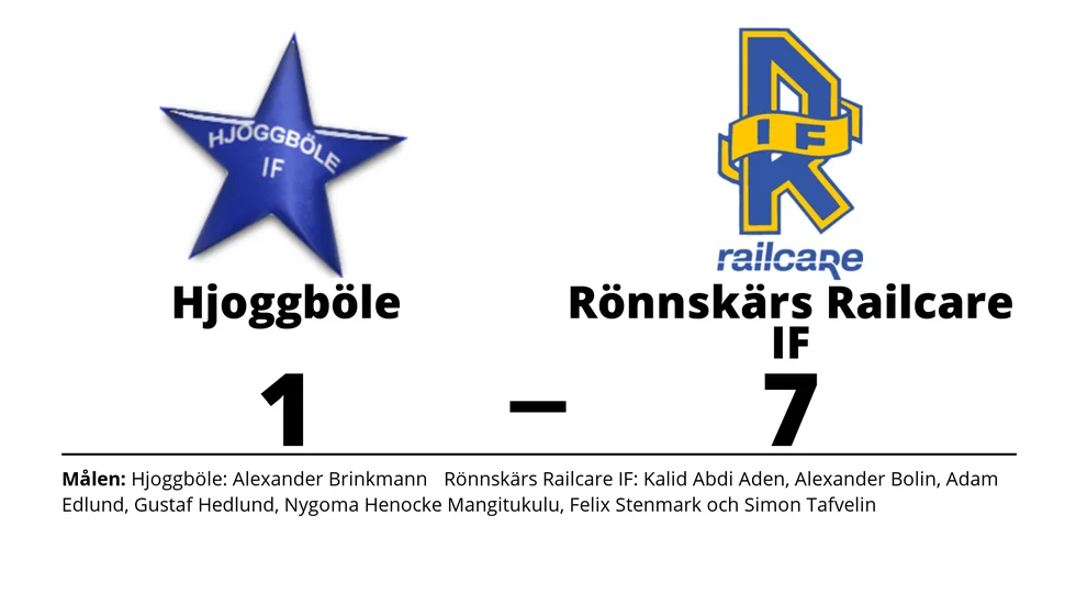 Hjoggböle IF förlorade mot Rönnskärs Railcare IF