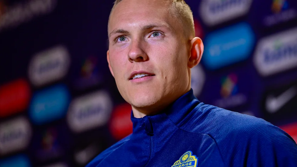 Ludwig Augustinsson lämnar Sevilla för Aston Villa på lån. Arkivbild.