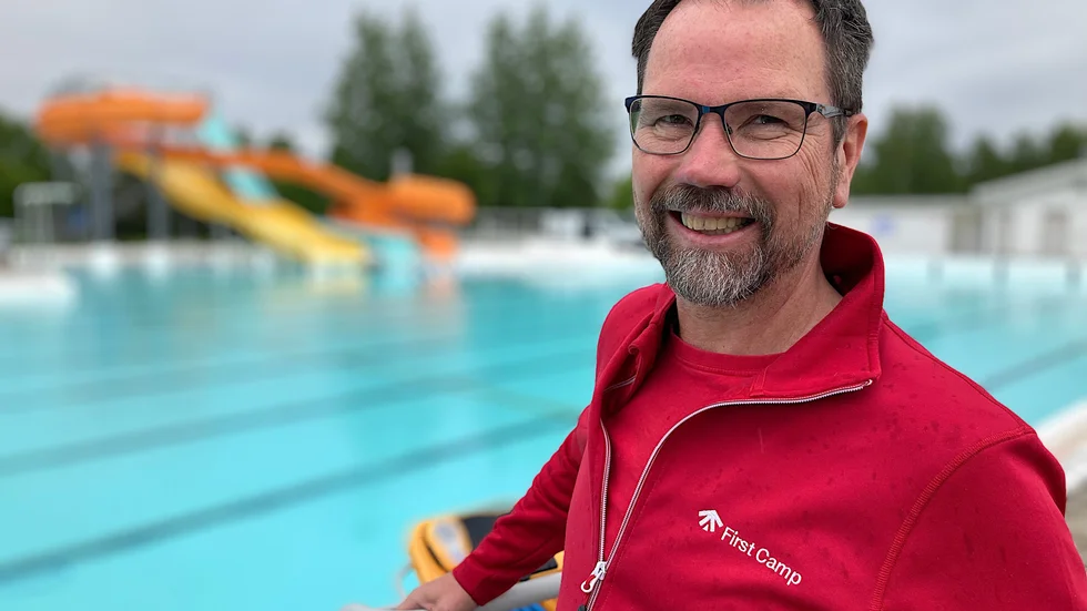 Destinationschefen Leif Larsson, First Camp i Boden, ser fram emot årets första riktiga campingsäsong efter pandemin.