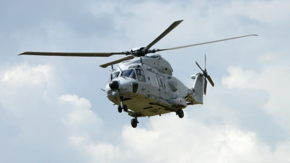 En helikopter 14, modellen som det svenska försvaret haft problem med. Arkivbild.