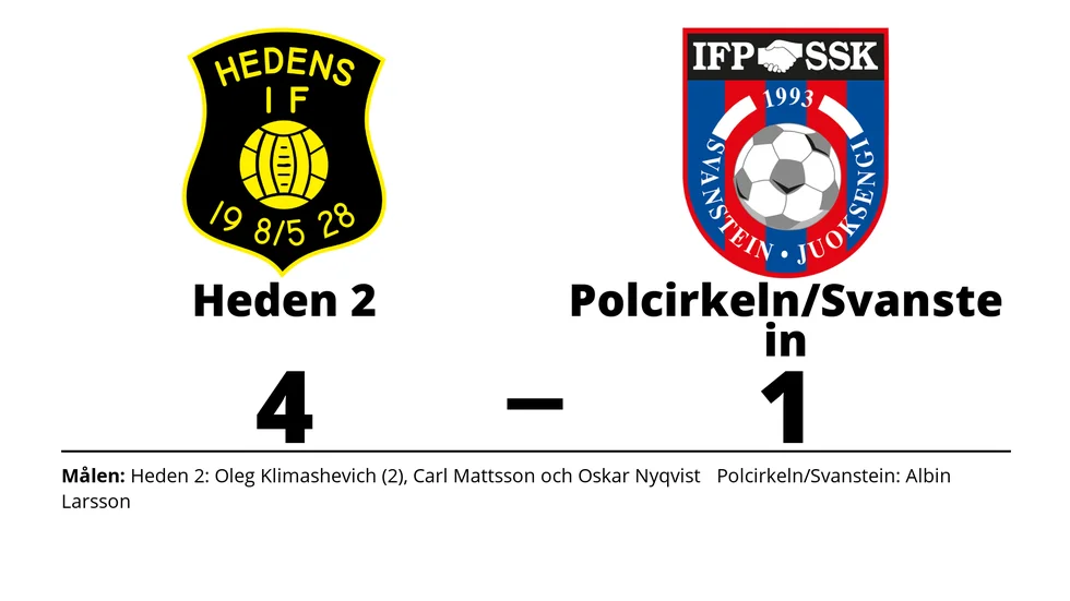 Hedens IF vann mot Polcirkeln/Svanstein FF