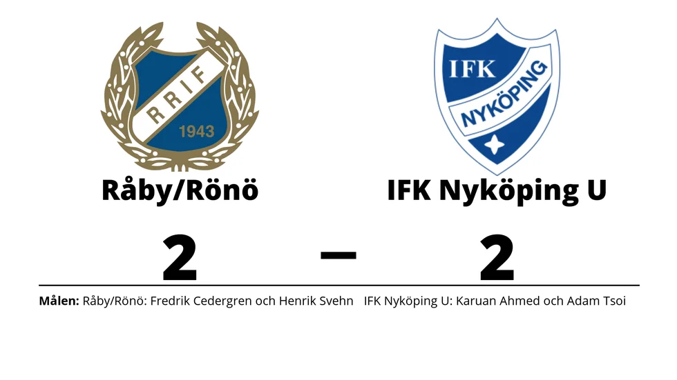 Råby-Rönö IF spelade lika mot IFK Nyköping U
