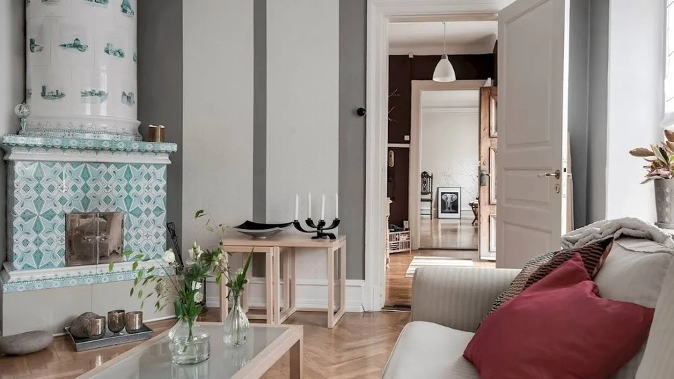 Interiör från villan på Tunnbindaregatan.