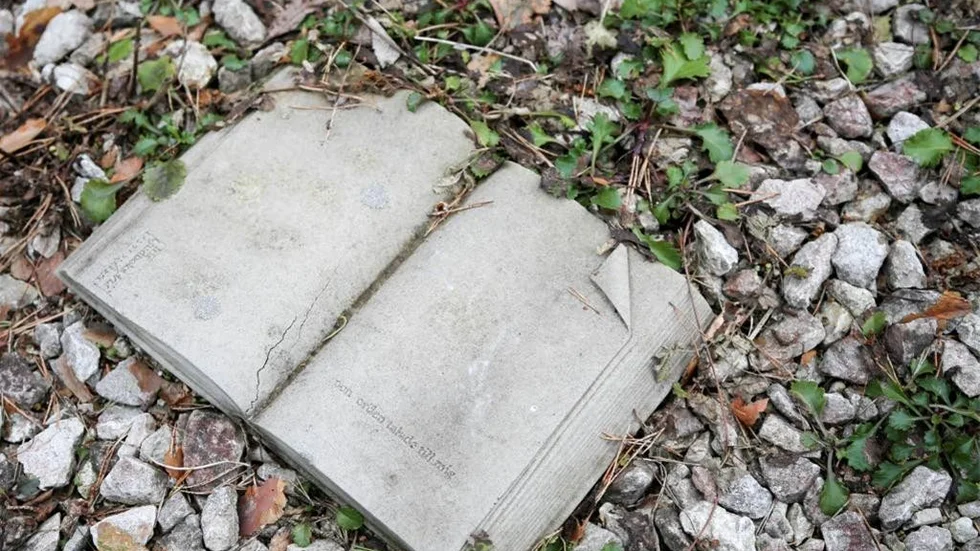 Ett av Toves många betongföremål.